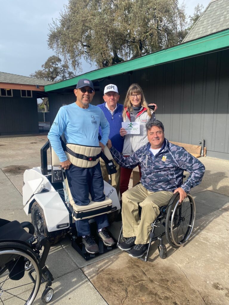 Adaptive Cart Golfer and Golfer in wheelchair